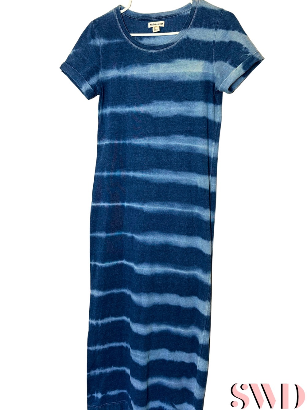 Artisan NY Y2K Tie-Dye Striped Maxi Dress – 100% Cotton